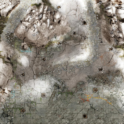 Battle Systems Frosty Crags Gaming Mat 2x2 - Grid