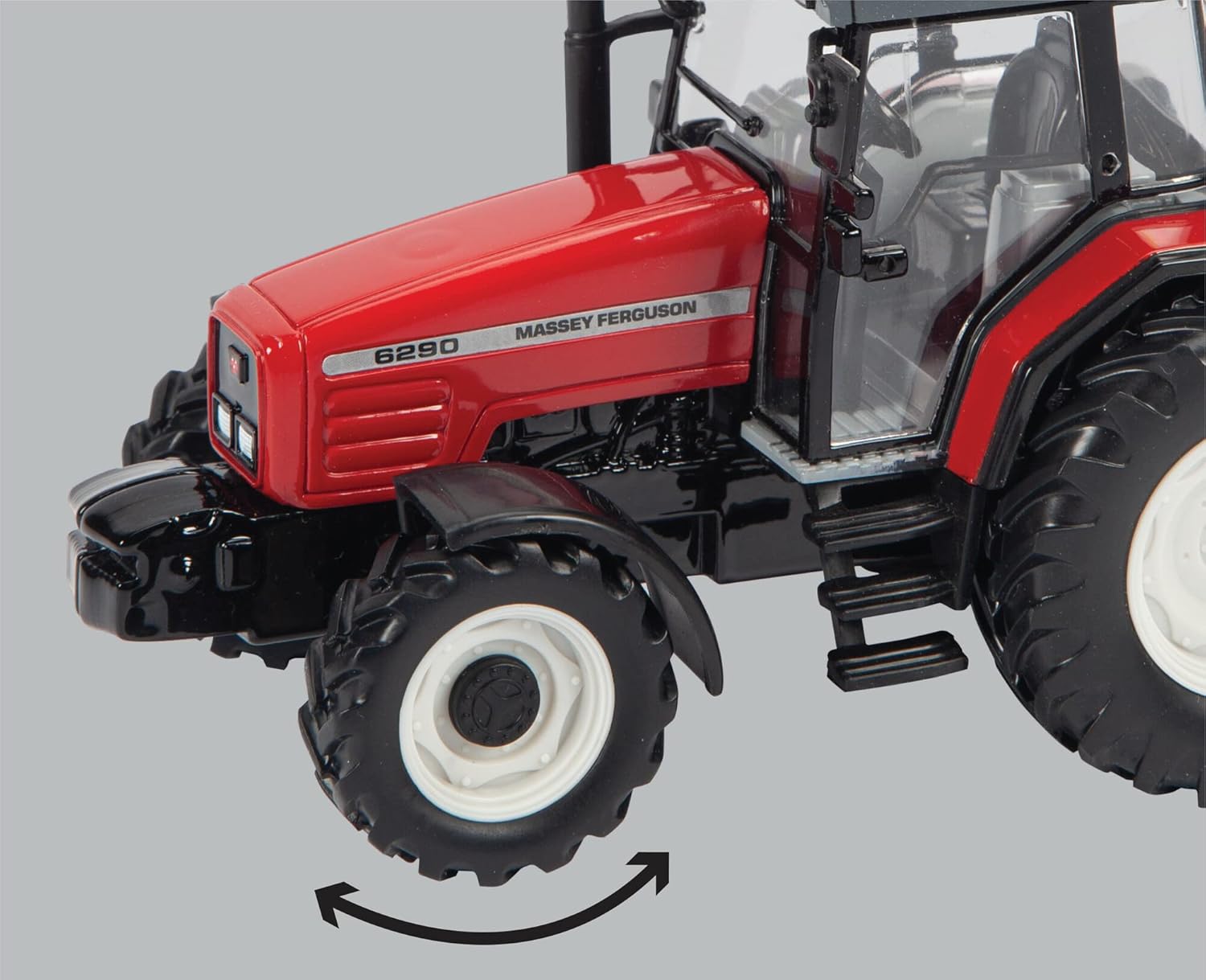 Britians Hertitage Tractor Playset Toy, Massey Ferguson Tractor 6S.180 with Classic Fold Cultivator, Compatible with 1:32 Scale Farm Toys, Suitable for Collectors & Children from 3 Years