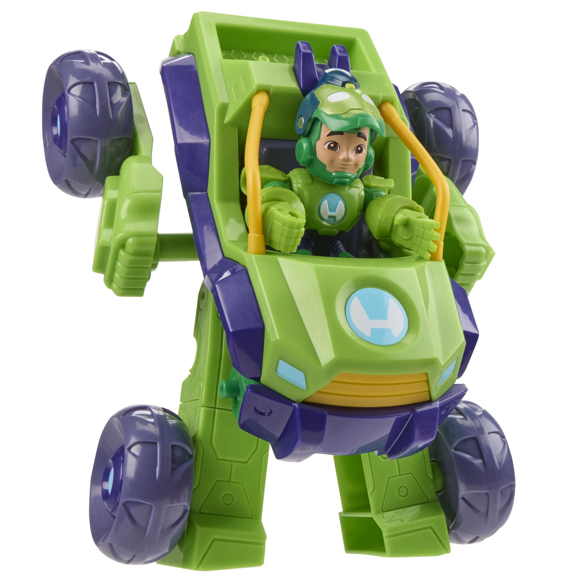 Iron Man and His Awesome Friends Marvel Iron Hulk 2-In-1 Mech Suit & Vehicle, Action Figure & Toy Vehicle, Pequeño