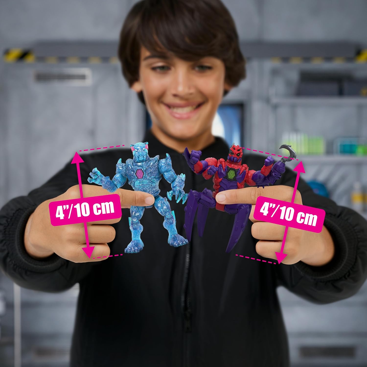 MRBEAST LAB Hybrids Multi Pack, Reveal Different Hybrid Parts To Create 2 Mix & Match Action Figures, Plus Parts Of The Golden Panther Dragon, Fuse Millions Of Beast Combinations, Collect 30+ Beasts