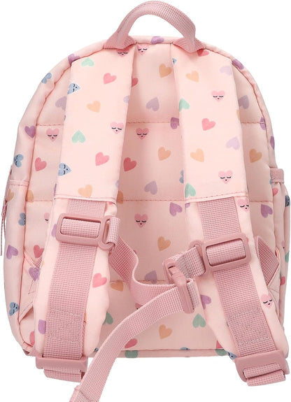 Depesche 13726 Princess Mimi Party Backpack in Pink with Rabbit Face, Plush Ears and Heart Pattern, Bag with Adjustable Straps