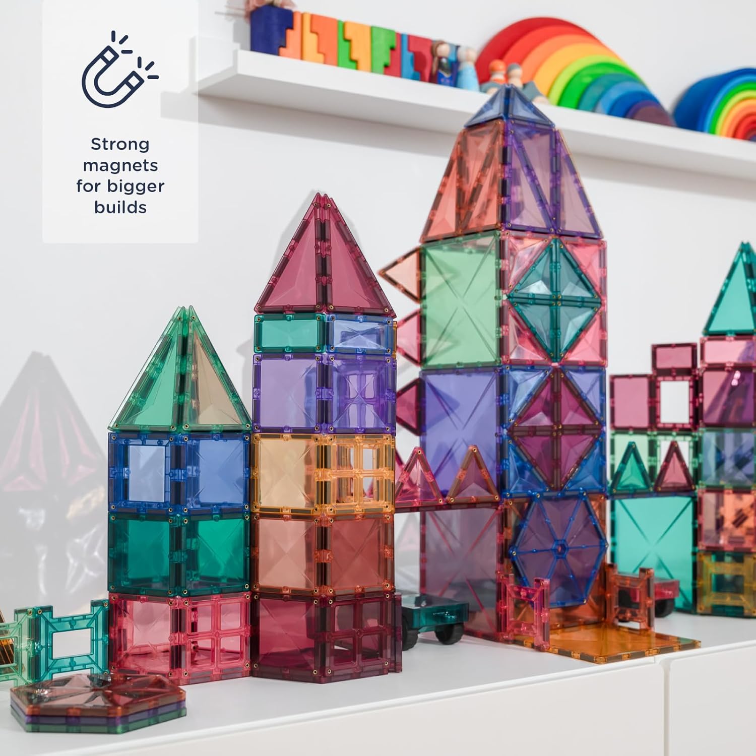 Connetix Magnetic Tiles Pastel (202 Pieces) / Puzzle (FN)