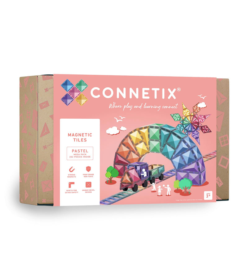 Connetix Magnetic Tiles Pastel (202 Pieces) / Puzzle (FN)