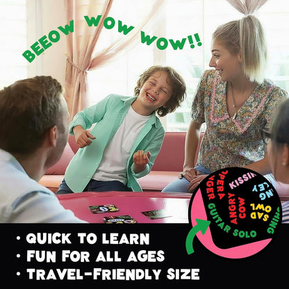 UPROAR! Family Sound-Matching Card Game – Hilarious Fast Game for Kids 7+, Parents & Teens | Easy to Learn, 2–6 Players, 10–20 Min | Travel-Size | Great for Family Game Night & Stocking Fillers
