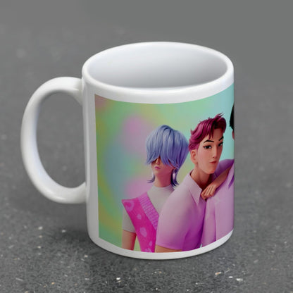 Pyramid International K-POP Demon Hunters (SAJA Boys) White POD Mug 11oz / 315ml White Pod Mug – Premium Ceramic Coffee Cup for Home or Office