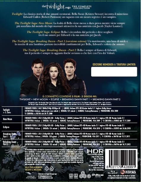 The Twilight Saga - 4Kult Prestige Edition - (5 Dischi 4K