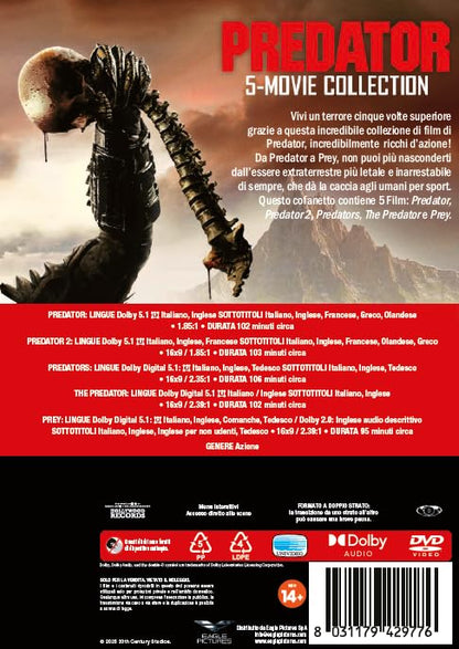 Cofanetto Predator - 5 Film - Dvd (5 Dvd)