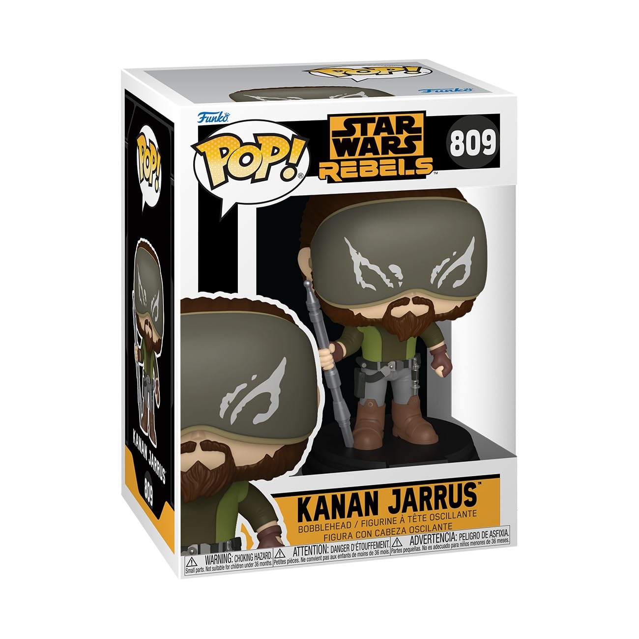 Funko Pop! Star Wars: Rebels - Kanan Jarrus - Collectable Vinyl Figure - Gift Idea - Official Merchandise - Toys for Kids & Adults - Sci-Fi Fans - Model Figure for Collectors and Display