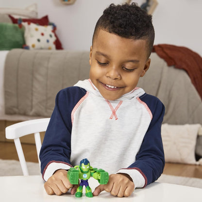Iron Man and His Awesome Friends Marvel Iron Hulk Action Figure Toy with Accessory, Green