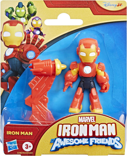 Iron Man and His Awesome Friends Marvel Iron Man Action Figure Toy with Accessory, Red