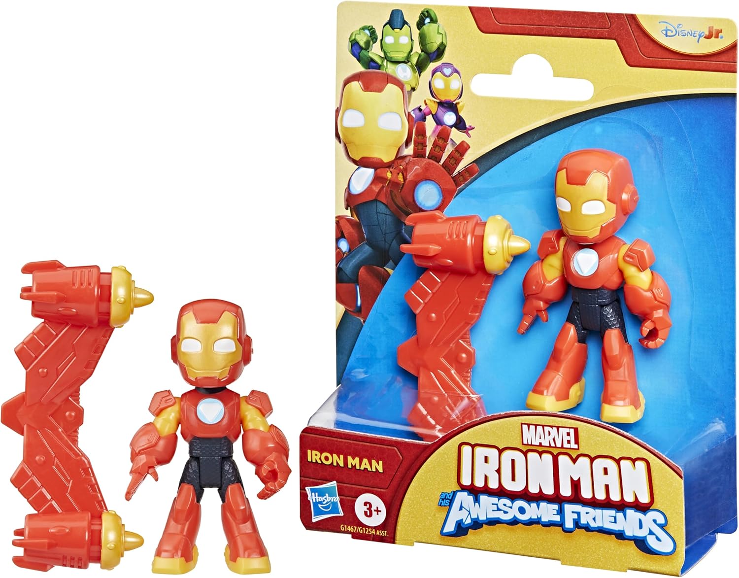 Iron Man and His Awesome Friends Marvel Iron Man Action Figure Toy with Accessory, Red