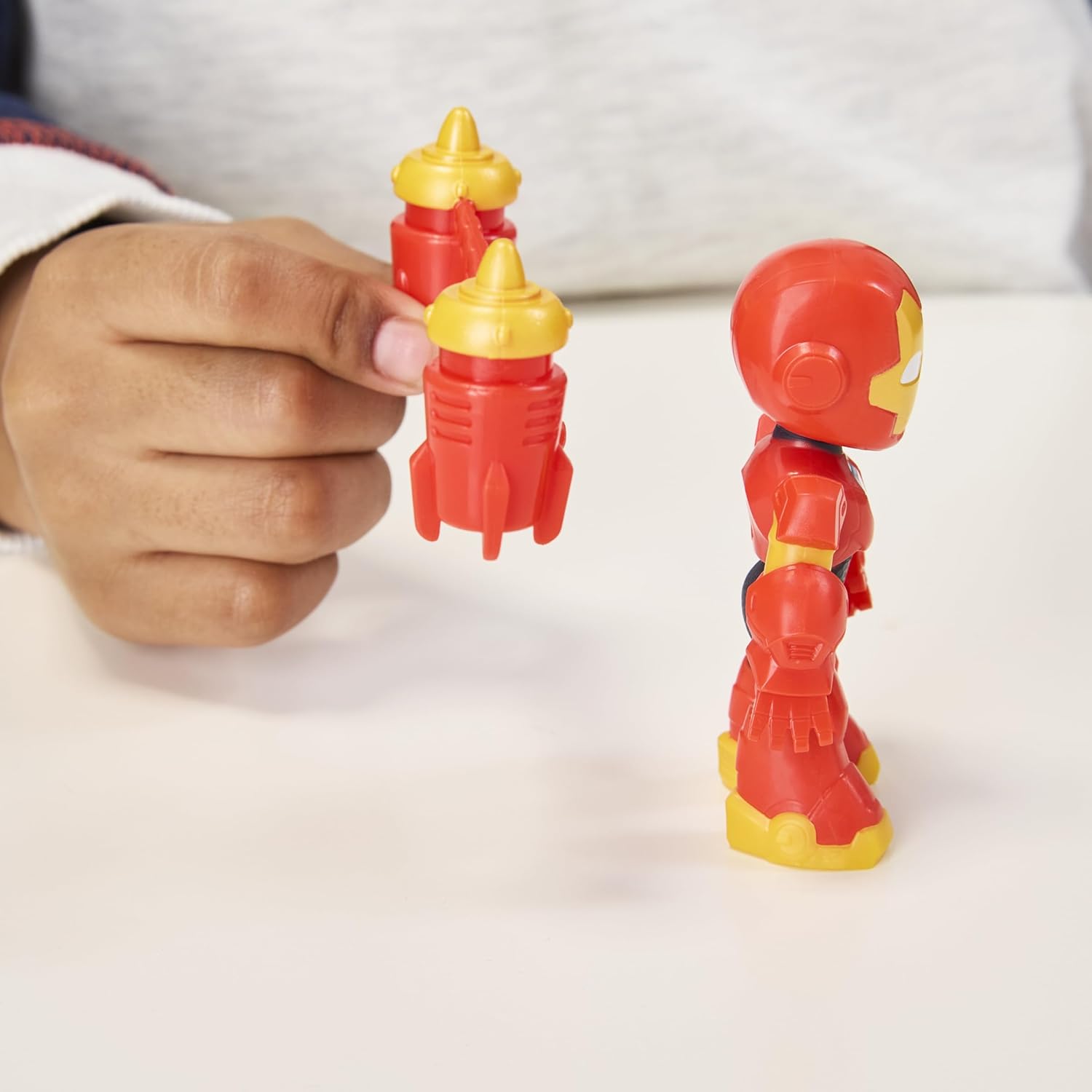 Iron Man and His Awesome Friends Marvel Iron Man Action Figure Toy with Accessory, Red