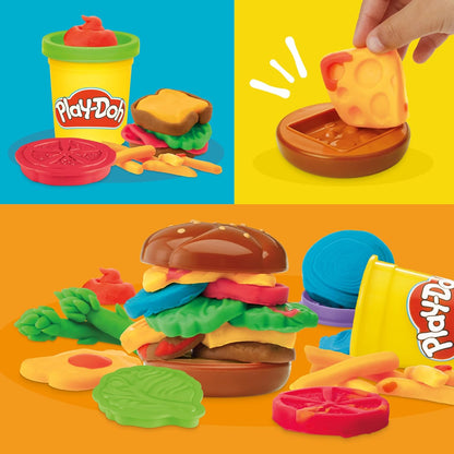 Play-Doh Grill Fun Playset, Modelling Compound BBQ Toy with Grill & Tools, Mix, Mould & Sizzle Pretend Burgers and More, Arts & Crafts Fun for Kids 3+, Non-Toxic, For Children
