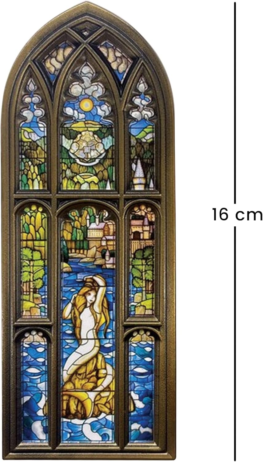 FaNaTtik Harry Potter Mermaid Stained Glass Window Limited Edition Metal Ingot & Vinyl Sticker – Collectible Wizarding World Merchandise for Fans