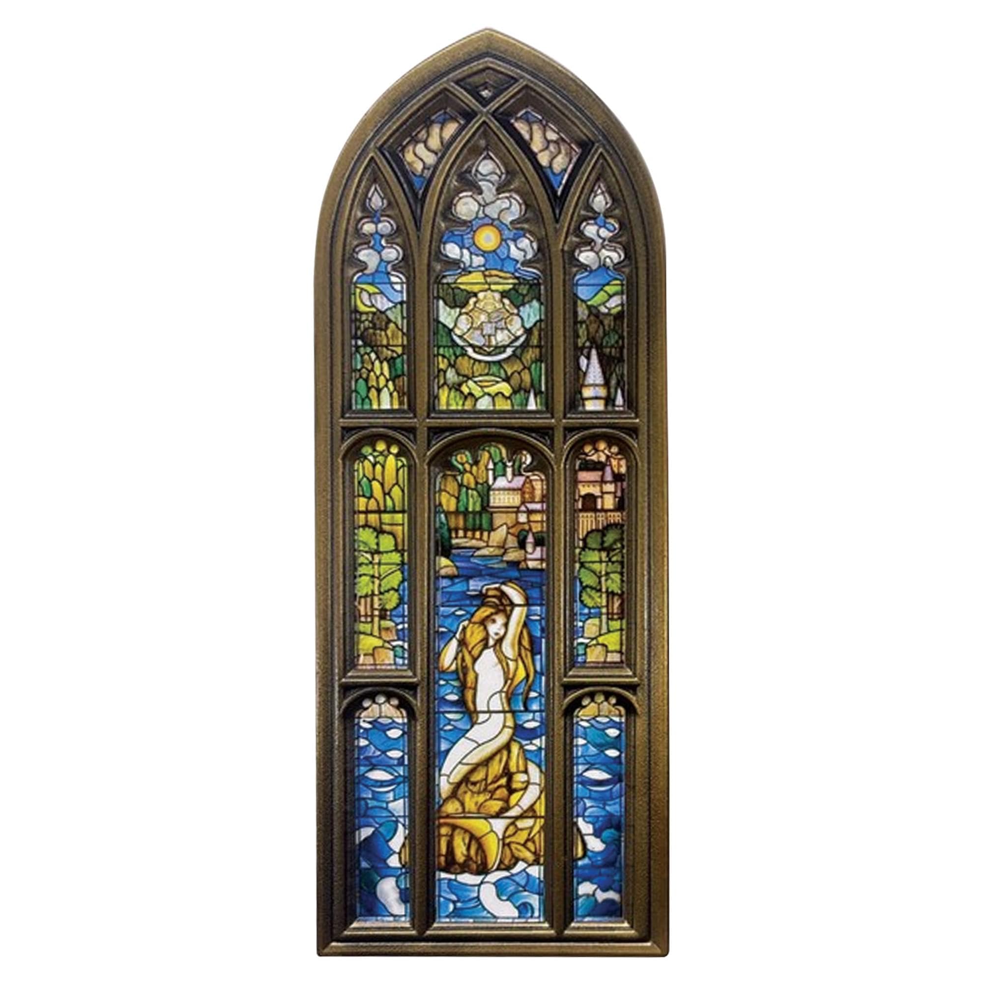 FaNaTtik Harry Potter Mermaid Stained Glass Window Limited Edition Metal Ingot & Vinyl Sticker – Collectible Wizarding World Merchandise for Fans