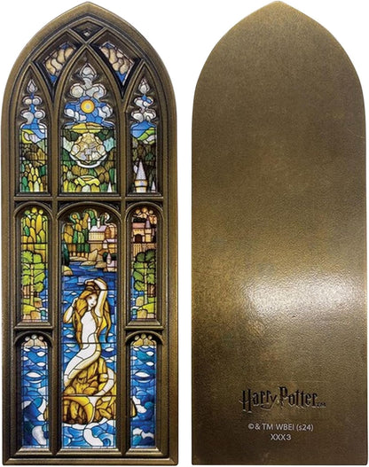 FaNaTtik Harry Potter Mermaid Stained Glass Window Limited Edition Metal Ingot & Vinyl Sticker – Collectible Wizarding World Merchandise for Fans