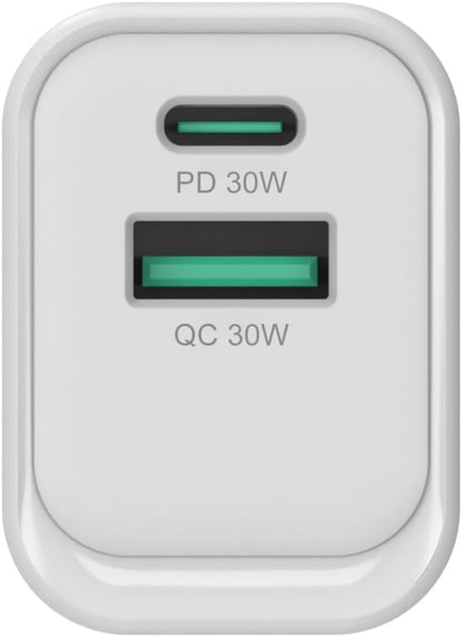 Conceptronic Caricatore 2Port 33W,1xUSB-C,1xUSB-A Bianco