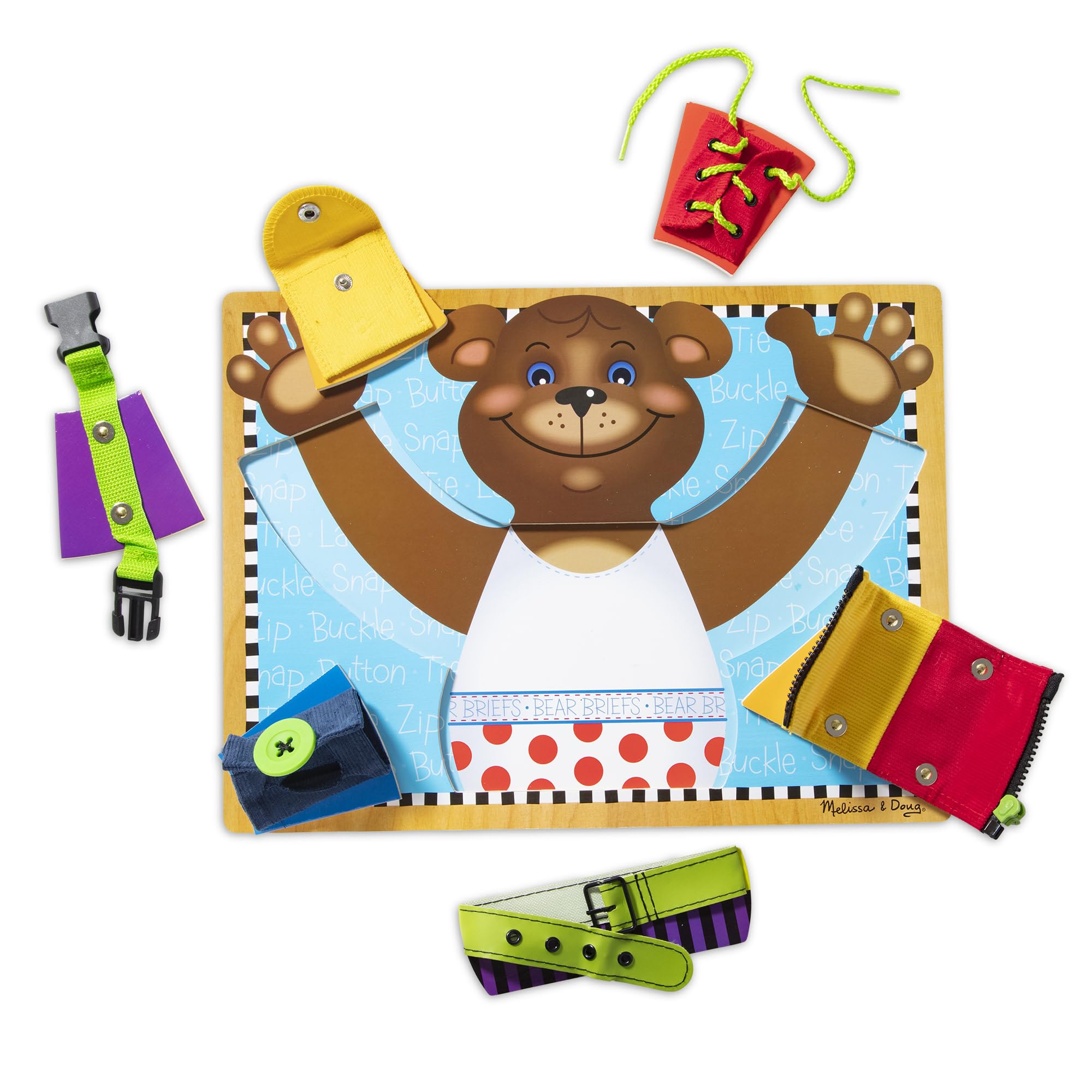 Melissa & Doug Planche D’Aptitudes, Planche d'activitées Montessori, Jouet éducatif en Bois, Busy Board, Jouet de développement et d'apprentissage précoce, Cadeau pour garçons et Filles de 2-5 Ans