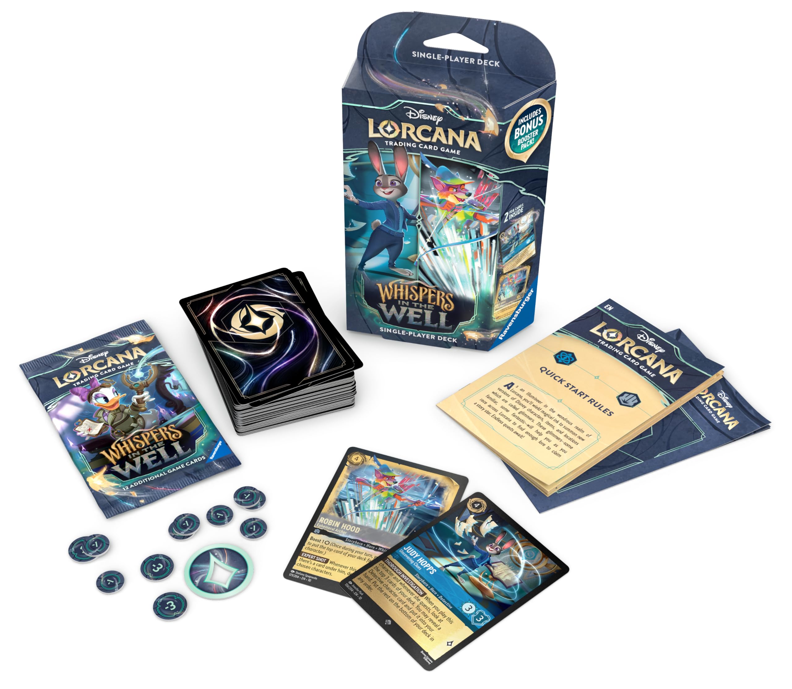 Ravensburger Disney Lorcana Trading Card Game for Adults and Kids Age 8 Years Up - Starter Deck B - Set 10: Whispers in the Well - Collectable TCG