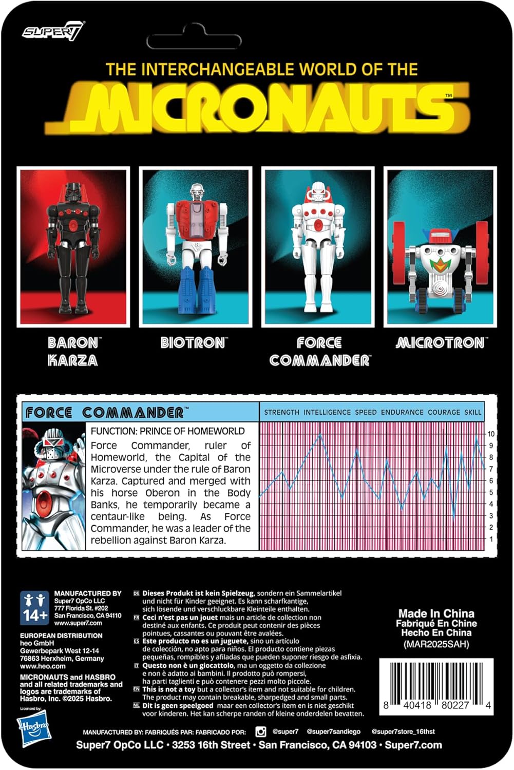 Super7 Micronauts Reaction+ Wave 02 - Force Commander Action Figure