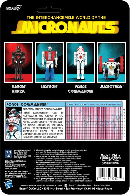 Super7 Micronauts Reaction+ Wave 02 - Force Commander Action Figure