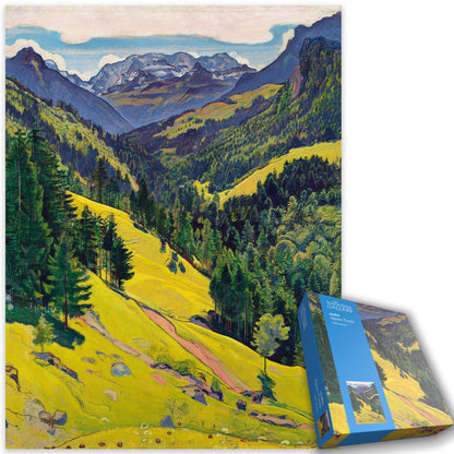 The Kien Valley with the Bluemlisalp Massif - National Gallery 1000 Piece Jigsaw Puzzle Collection For Adults Size 66cm x 50cm