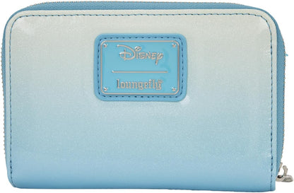 Loungefly Frozen Princess Elsa Glitter Sequin Cosplay Zip Around Wallet
