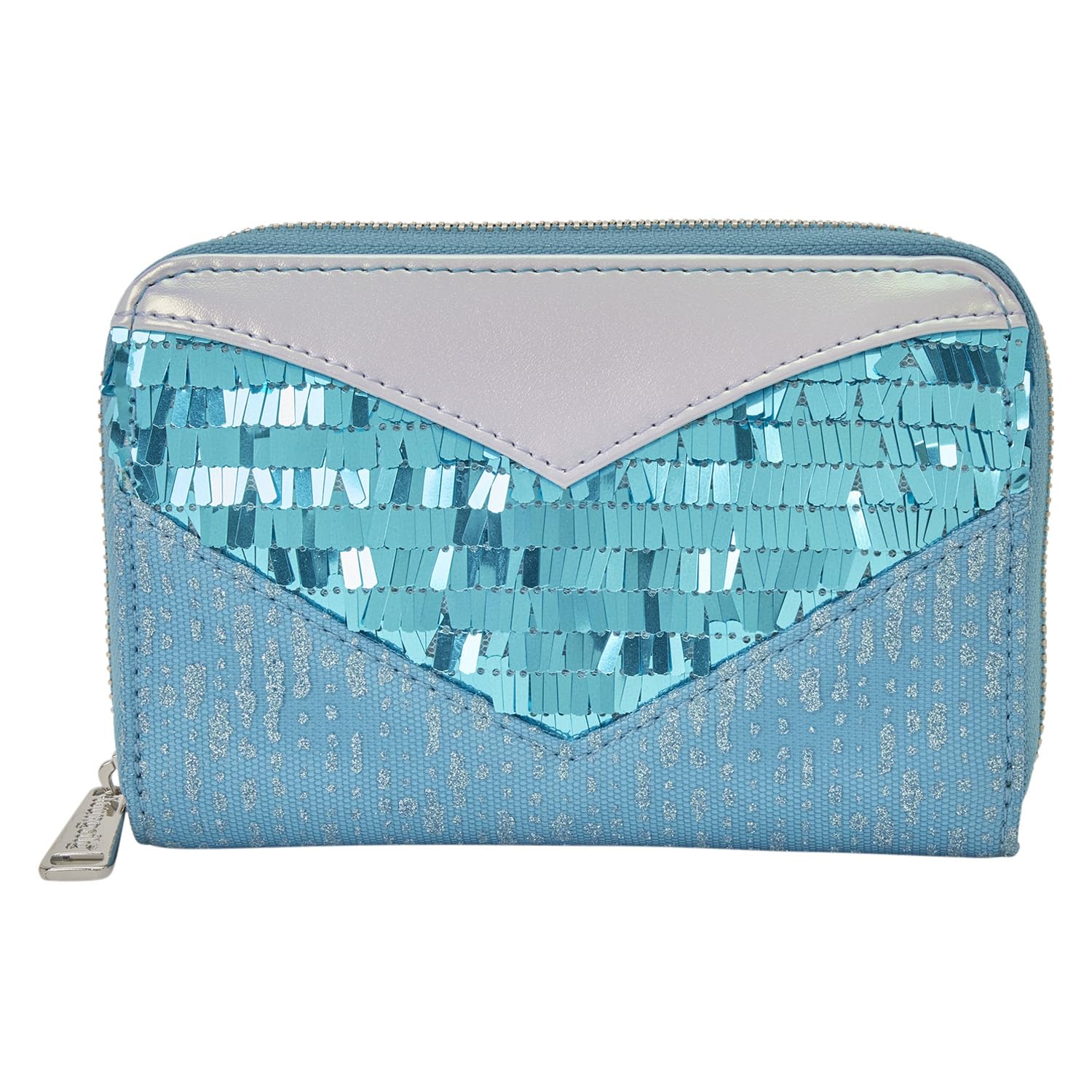 Loungefly Frozen Princess Elsa Glitter Sequin Cosplay Zip Around Wallet