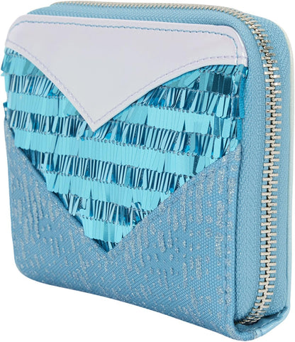 Loungefly Frozen Princess Elsa Glitter Sequin Cosplay Zip Around Wallet