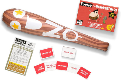 Exploding Kittens Poetry For Neanderthals: Pop Culture Edition 2+ Players - Ages 7+ - 15 Minutes to Play - Competitive Word Guessing Game - Ideal for Party Family Game Night, Kid and Adult