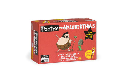 Exploding Kittens Poetry For Neanderthals: Pop Culture Edition 2+ Players - Ages 7+ - 15 Minutes to Play - Competitive Word Guessing Game - Ideal for Party Family Game Night, Kid and Adult