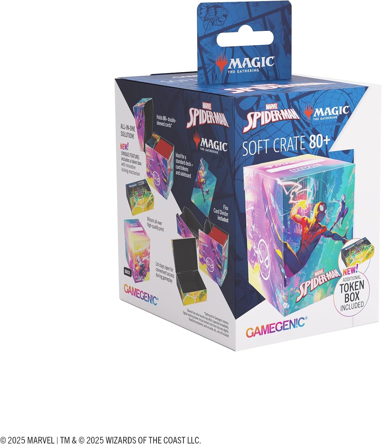 Gamegenic | Magic: The Gathering - Marvel's Spider-Man Soft Crate 80+- Spider-Man/Spider-Gwen | Trading Card Accessory