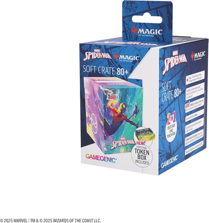 Gamegenic | Magic: The Gathering - Marvel's Spider-Man Soft Crate 80+- Spider-Man/Spider-Gwen | Trading Card Accessory
