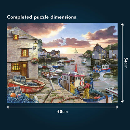 The House of Puzzles - Old Time Shopping Jigsaw - Big 250 Piece Jigsaws For Adults & Kids, Extra Large Pieces, Artist Illustrated, Scenic Landscape, Deluxe Puzzle Gifts