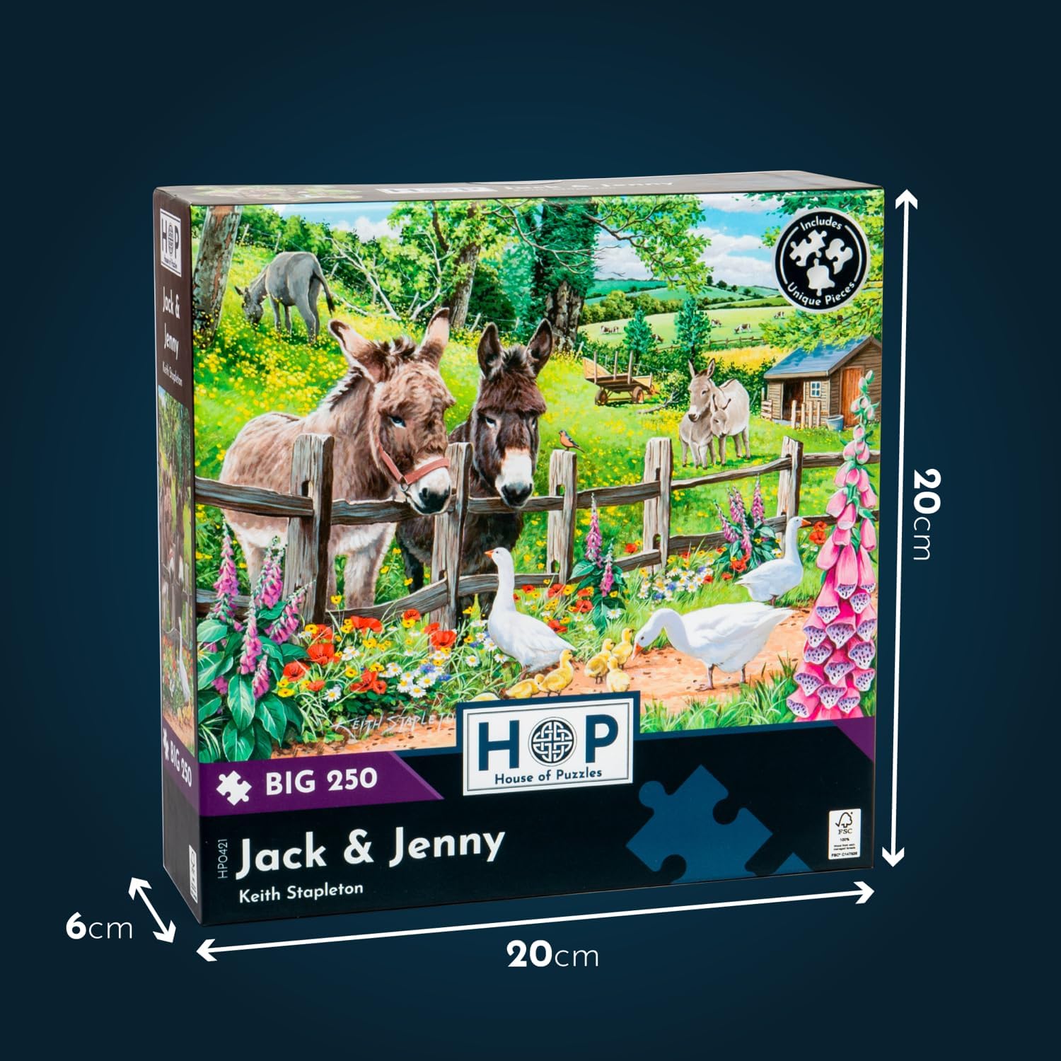 The House of Puzzles - Old Time Shopping Jigsaw - Big 250 Piece Jigsaws For Adults & Kids, Extra Large Pieces, Artist Illustrated, Scenic Landscape, Deluxe Puzzle Gifts