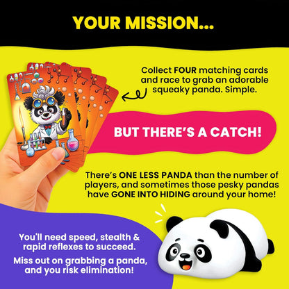 PANDAMONIUM - Chaos Has Never Been This Cute! | The Hilarious Action-Packed Family Party Game for Kids, Teens and Adults | A Scavenger Hunt Card & Board Game for Ages 5+, 3-8 Players