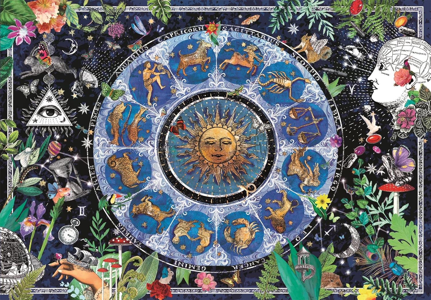 Clementoni Jigsaw Puzzle Collection 1000 pieces Astrological Chart, Puzzle for Adults 14-99 Years, Compact box, Made in Italy, 39937
