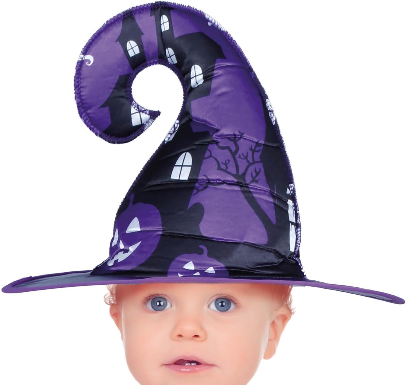 FIESTAS GUIRCA Lila Zauber Hexe Kostüm Kleinkind Mädchen – Kleinkind Kostüm inklusive Hexenhut – Halloween Kostüm Kleinkind