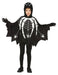 FIESTAS GUIRCA Spinnenkostuum Glow in the Dark - zwarte poncho met capuchon voor kinderen van 5-6 jaar