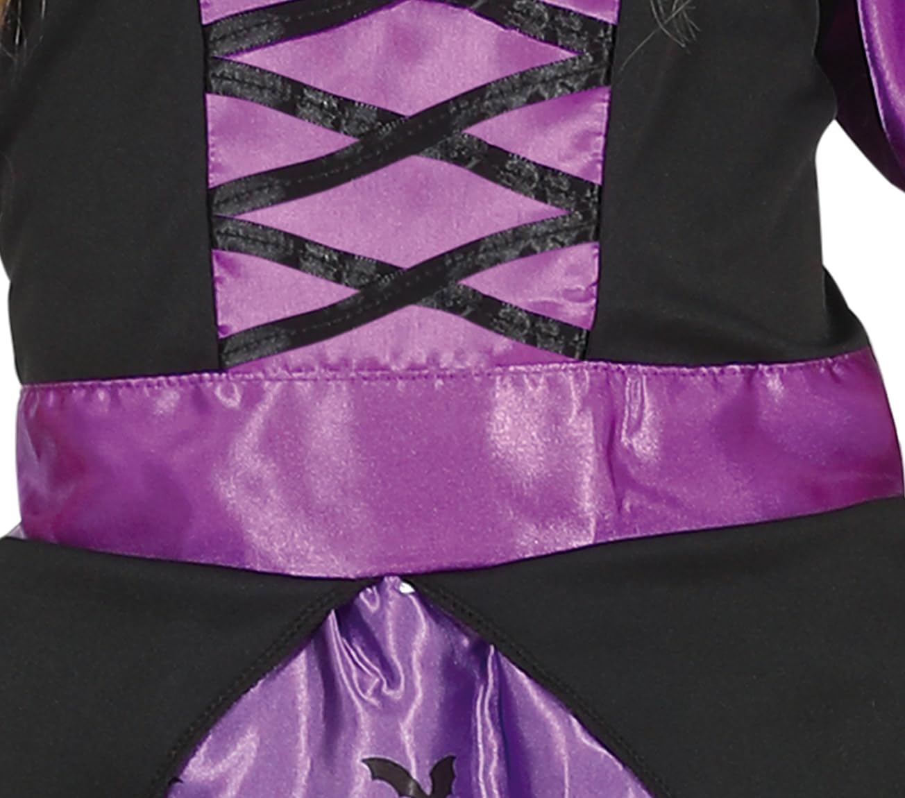 FIESTAS GUIRCA Lila Hexenkostüm - Kleid mit hübschem Halloween Druckmuster und Hexenhut für Mädchen