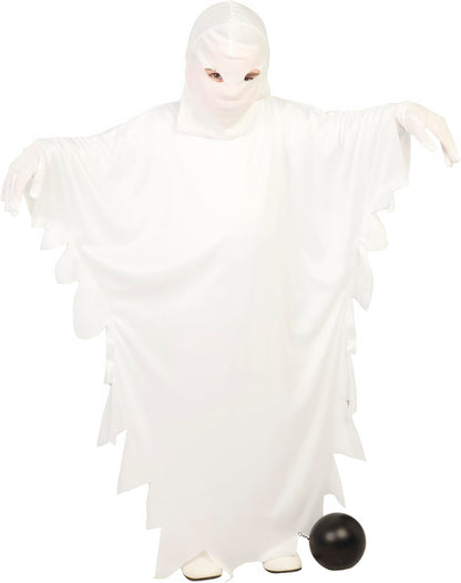 FIESTAS GUIRCA Gruseliges Gespenst Halloween Kostüm Kinder – Weißer Geist Kostüm Kinder Halloween Mädchen oder Jungen