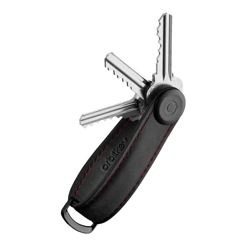 Orbitkey - Crazy Horse Leather Key Organiser - Obsidian Red