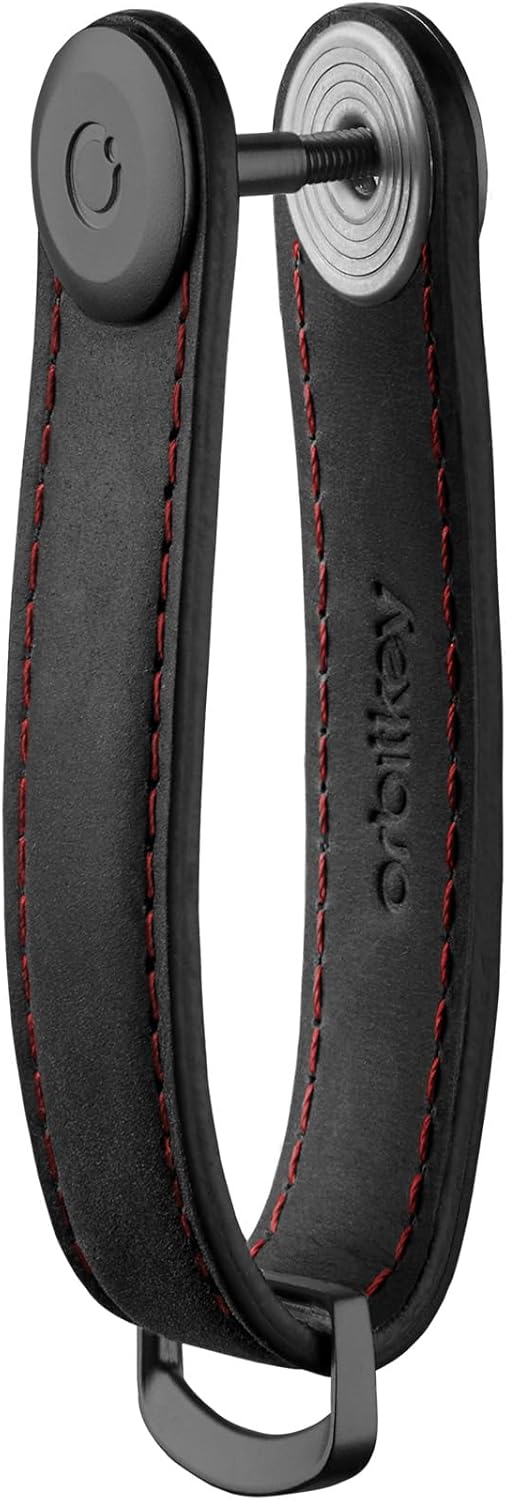 Orbitkey - Crazy Horse Leather Key Organiser - Obsidian Red