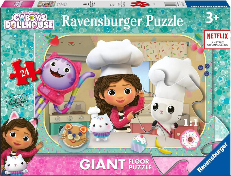 Ravensburger - Gabby's Dollhouse A Puzzle, 24 Giant Floor Collection, 24 Pieces, Puzzle for Kids, Recommended Age 3+ Years