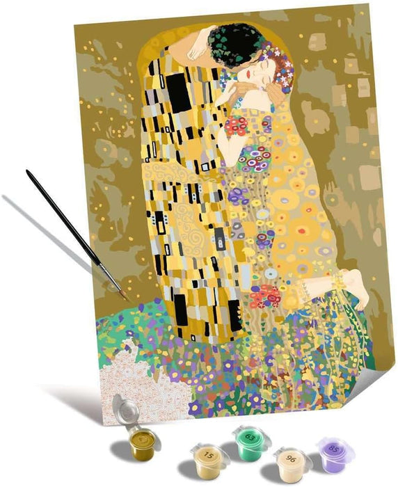Ravensburger 23916 CreArt Numbers 23916-ART Collection: The Kiss (Klimt) Painting on Canvas from 14 Years