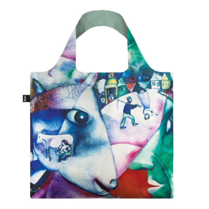 LOQI MARC CHAGALL I and the Village Recycled Bag, Multi-Colour, Contemporary, Multicolored, Contemporary