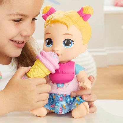 Baby Alive Sweet Snacks Harper Hugs Doll with Food Accessories, Blonde Hair, 28 cm, Toys for 3-year-old Girls and Boys & Up