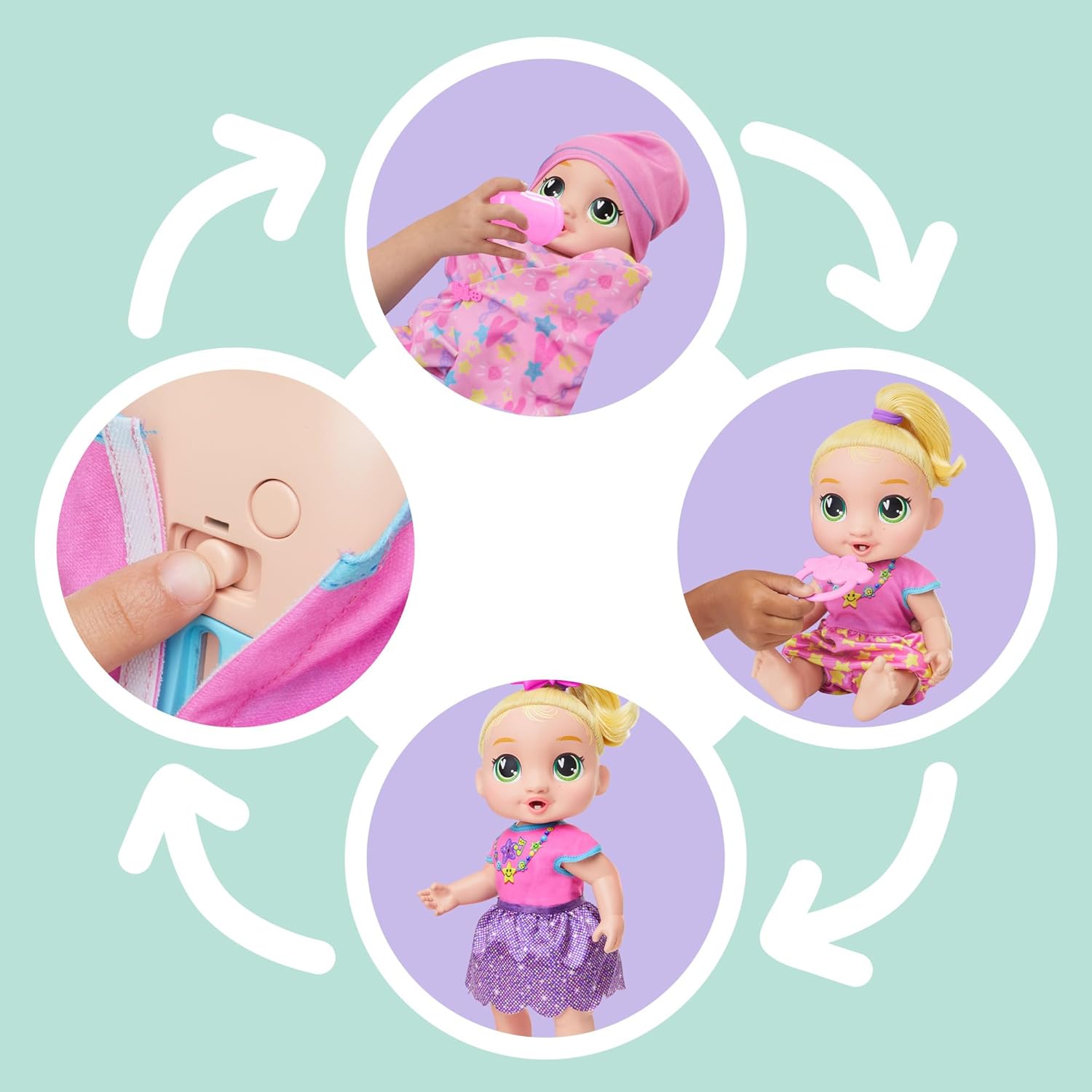 Baby Alive Baby Grows Up, LaLa GooGoo, Milestones and Baby's First Tooth, Interactive Doll for Girls and Boys Ages 3+