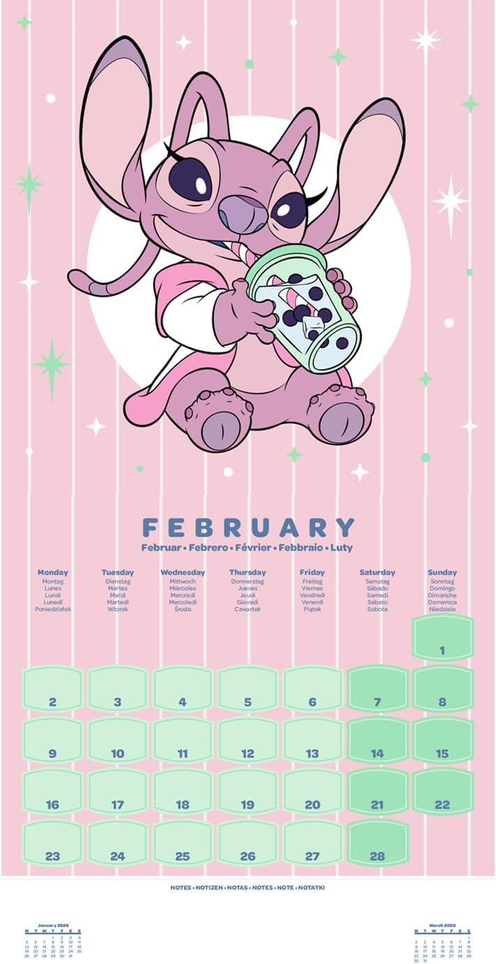 Lilo & Stitch 2026 Square Calendar
