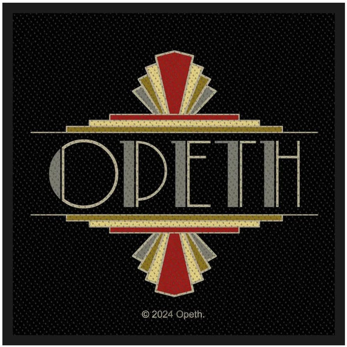 Opeth Logo Woven Art Deco Patch (100mm x 100mm) (Black)